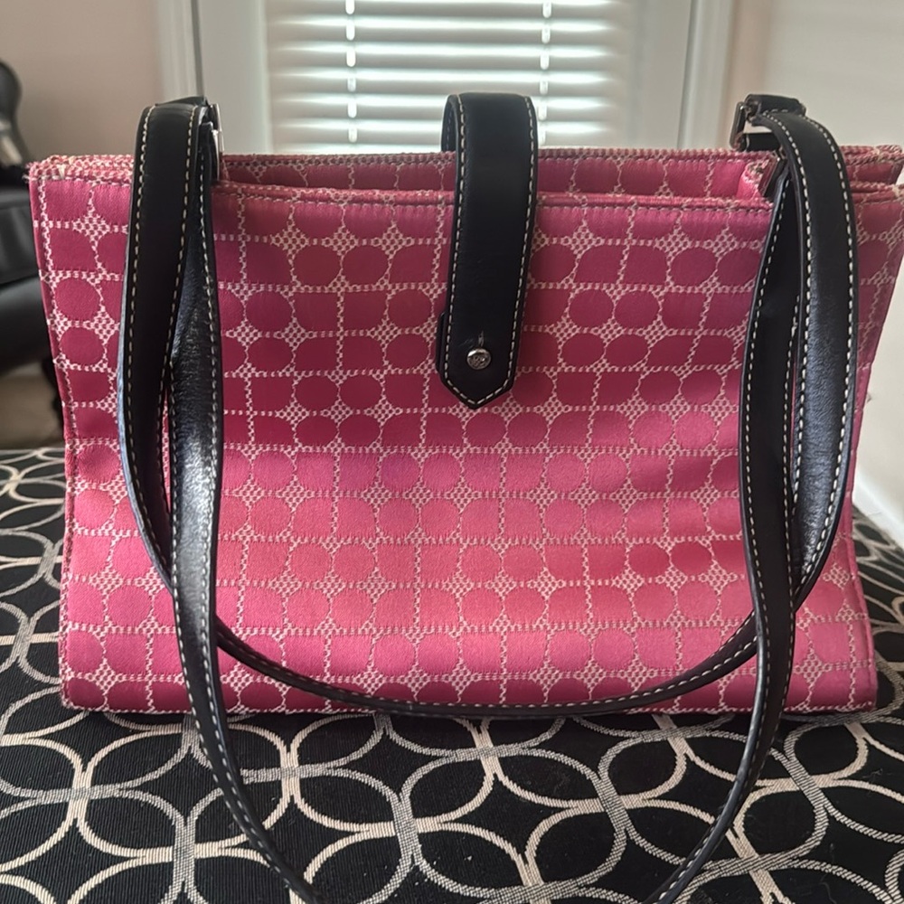 Kate Spade purse.  Pink geometric pattern.